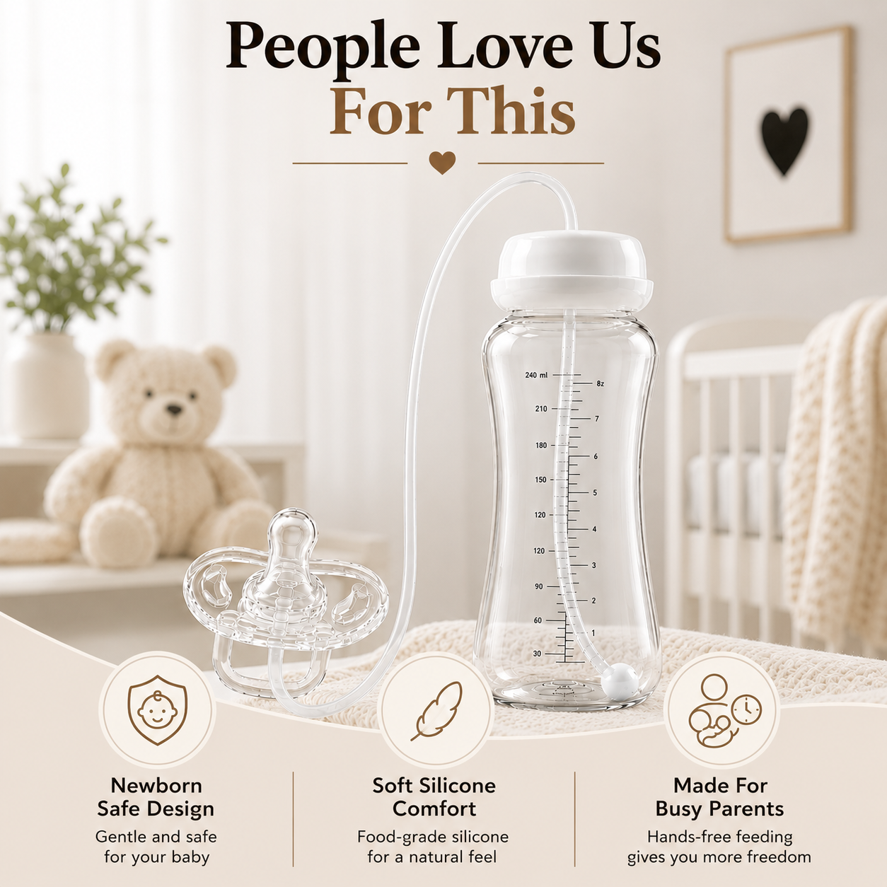 Hands-Free Baby Bottle